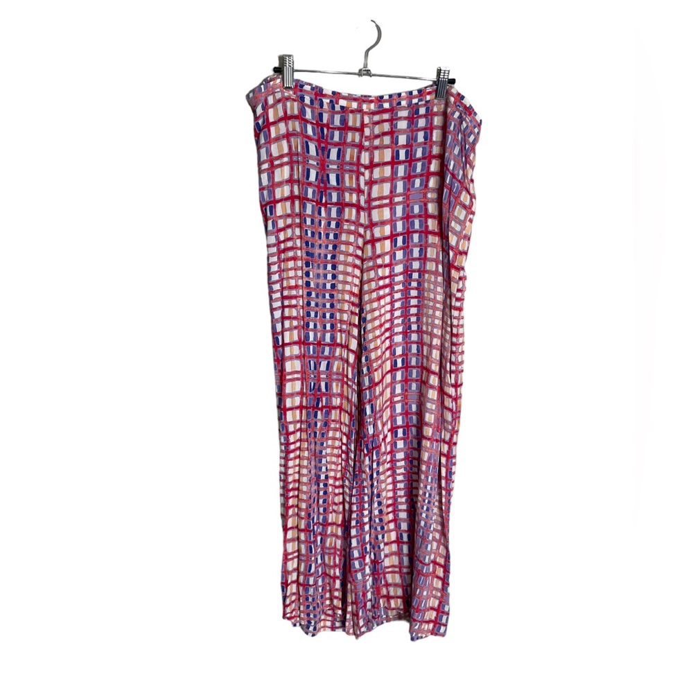 Anthropologie Plenty by Tracy Reese Grid Colorful Pants Large